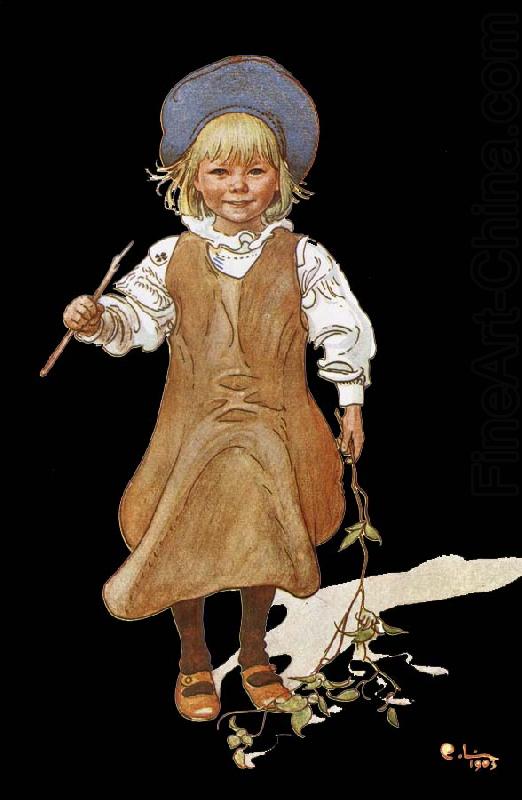 Carl Larsson Esbjorn fishing china oil painting image